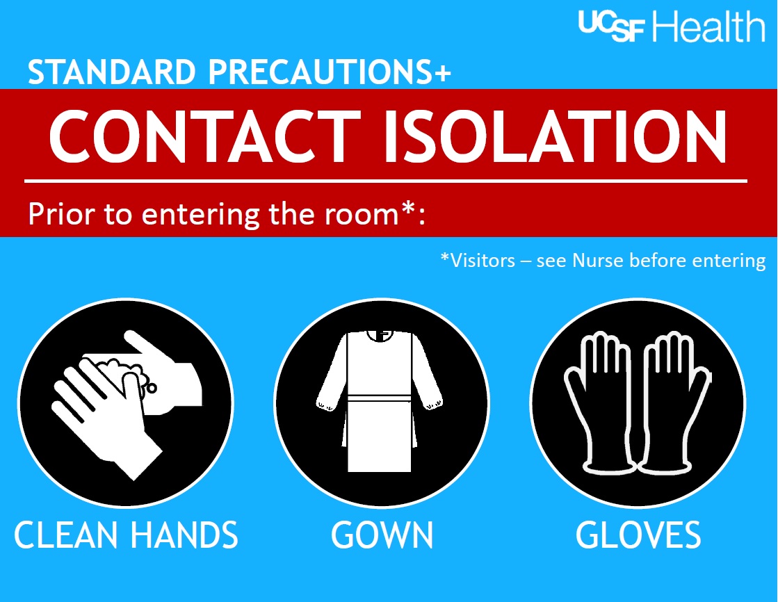 Contact Isolation Sign | UCSF Health Hospital Epidemiology and ...