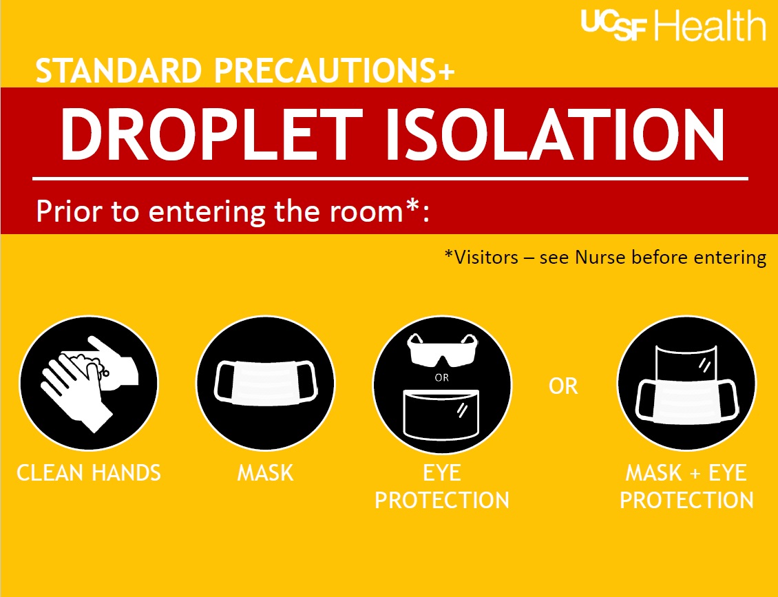 Droplet Isolation Sign | UCSF Health Hospital Epidemiology and ...