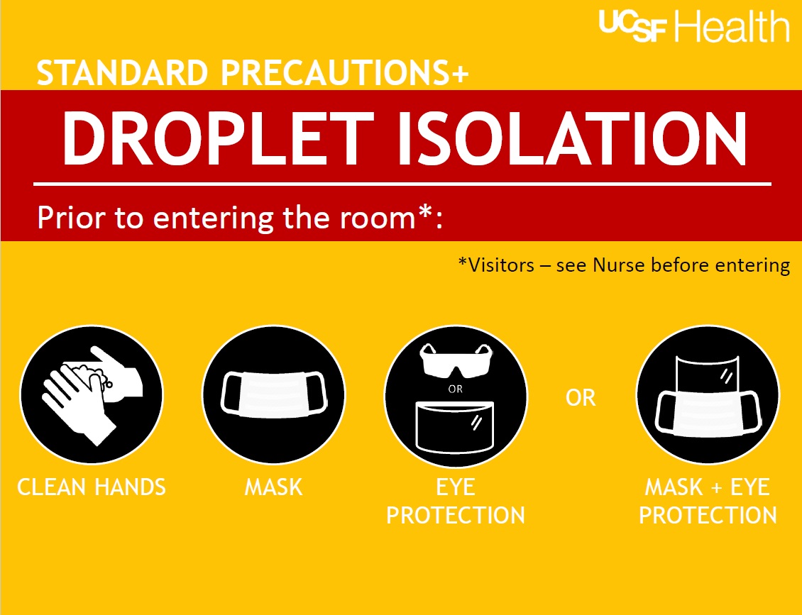 Droplet Isolation Sign UCSF Health Hospital Epidemiology And 